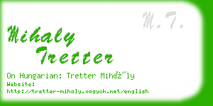 mihaly tretter business card